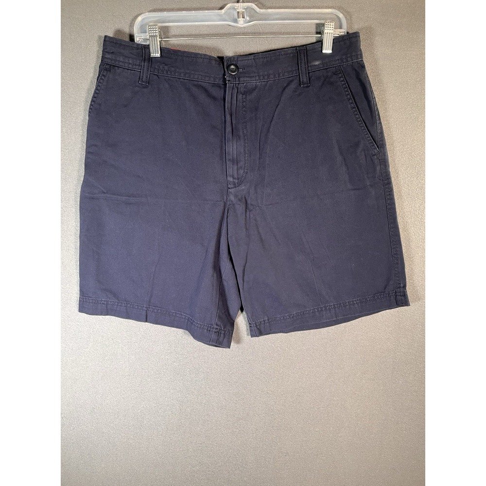 Izod Shorts Men's Size 34 Navy Blue 100% Cotton NWT Flat Front READ MORE